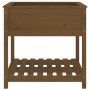 Planter with shelf solid brown pine wood 82.5x82.5x81 cm by vidaXL, Pots and planters - Ref: Foro24-823797, Price: 105,73 €, ...
