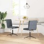 Sillas de comedor 2 unidades terciopelo gris oscuro