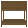Planter with shelf solid brown pine wood 82.5x82.5x81 cm by vidaXL, Pots and planters - Ref: Foro24-823797, Price: 104,74 €, ...
