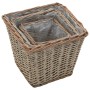 Wicker flower bed with PE lining 3 units by vidaXL, Pots and planters - Ref: Foro24-246833, Price: 44,98 €, Discount: %