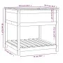 Planter with shelf solid brown pine wood 82.5x82.5x81 cm by vidaXL, Pots and planters - Ref: Foro24-823797, Price: 104,74 €, ...
