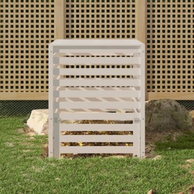 Compostador de madera maciza de pino blanco 82,5x82,5x99,5 cm