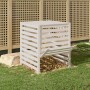 Compostador de madera maciza de pino blanco 82,5x82,5x99,5 cm de vidaXL, Compostadores - Ref: Foro24-823816, Precio: 118,97 €...