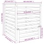 Compostador de madera maciza de pino blanco 82,5x82,5x99,5 cm de vidaXL, Compostadores - Ref: Foro24-823816, Precio: 118,97 €...
