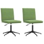 Sillas de comedor 2 unidades terciopelo verde claro