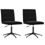 Sillas de comedor 2 unidades terciopelo negro