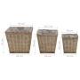 Wicker flower bed with PE lining 3 units by vidaXL, Pots and planters - Ref: Foro24-246833, Price: 44,98 €, Discount: %