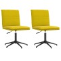 Sillas de comedor 2 unidades terciopelo amarillo