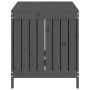 Caja de almacenaje jardín madera de pino gris 121x55x64 cm