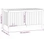 Garten-Aufbewahrungsbox aus weißem Kiefernholz, 121 x 55 x 64 cm von vidaXL, Aufbewahrungsboxen für den Außenbereich - Ref: F...