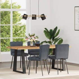 Sillas de comedor 4 unidades terciopelo gris oscuro Sillas de comedor 4 unidades terciopelo gris oscuro