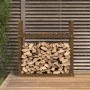 Solid honey brown pine wood log holder 110x35x108.5 cm by vidaXL, Accessories for bags and firewood holders - Ref: Foro24-823...