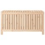 Caja de almacenaje jardín madera maciza de pino 121x55x64 cm