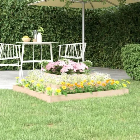Jardinera de madera maciza de pino 110x110x27 cm de vidaXL, Maceteros y jardineras - Ref: Foro24-823871, Precio: 68,93 €, Des...