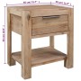 Bedside table with drawer solid acacia wood 40x30x48 cm by vidaXL, Nightstands - Ref: Foro24-245683, Price: 61,59 €, Discount: %