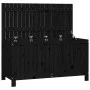 Caja de almacenaje jardín madera de pino negro 121x55x64 cm de vidaXL, Cajas de almacenaje para exteriores - Ref: Foro24-8238...