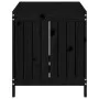 Caja de almacenaje jardín madera de pino negro 121x55x64 cm de vidaXL, Cajas de almacenaje para exteriores - Ref: Foro24-8238...