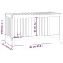 Garten-Aufbewahrungsbox aus schwarzem Kiefernholz, 121 x 55 x 64 cm von vidaXL, Aufbewahrungsboxen für den Außenbereich - Ref...