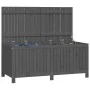 Caja de almacenaje jardín madera de pino gris 147x68x64 cm de vidaXL, Cajas de almacenaje para exteriores - Ref: Foro24-82385...
