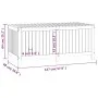Garten-Aufbewahrungsbox aus grauem Kiefernholz, 147 x 68 x 64 cm von vidaXL, Aufbewahrungsboxen für den Außenbereich - Ref: F...