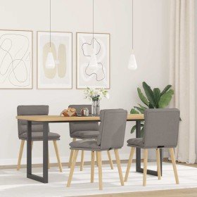 Sillas de comedor 4 unidades tela taupe Sillas de comedor 4 unidades tela taupe