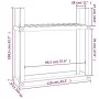 Kaminholzregal aus massivem grauem Kiefernholz, 110 x 35 x 108,5 cm von vidaXL, Zubehör für Taschen und Brennholzhalter - Ref...