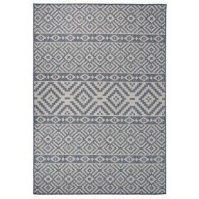 Blau gestreifter Flachgewebe-Außenteppich 160x230 cm von vidaXL, Teppiche - Ref: Foro24-340839, Preis: 57,40 €, Rabatt: %