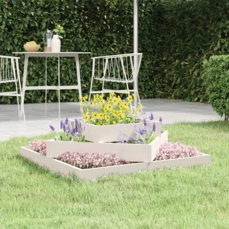 Solid white pine wood planter 83x83x27 cm by vidaXL, Pots and planters - Ref: Foro24-823879, Price: 57,95 €, Discount: %