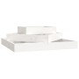 Solid white pine wood planter 83x83x27 cm by vidaXL, Pots and planters - Ref: Foro24-823879, Price: 58,71 €, Discount: %