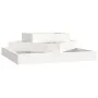 Solid white pine wood planter 83x83x27 cm by vidaXL, Pots and planters - Ref: Foro24-823879, Price: 57,95 €, Discount: %