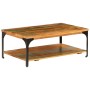 Coffee table with shelf solid recycled wood 100x60x35 cm by vidaXL, Coffee table - Ref: Foro24-247324, Price: 110,30 €, Disco...