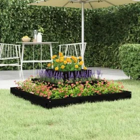 Solid black pine wood planter 80x80x27 cm by vidaXL, Pots and planters - Ref: Foro24-823868, Price: 49,78 €, Discount: %