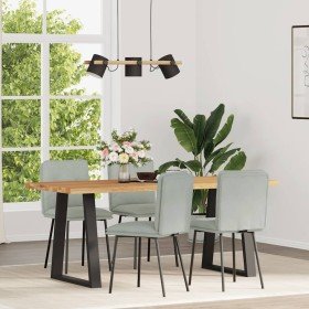 Sillas de comedor 4 unidades terciopelo gris claro Sillas de comedor 4 unidades terciopelo gris claro