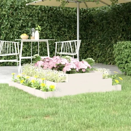 Jardinera madera maciza de pino blanco 110x110x27 cm de vidaXL, Maceteros y jardineras - Ref: Foro24-823900, Precio: 57,18 €,...