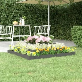 Jardinera de madera maciza de pino gris 110x110x27 cm de vidaXL, Maceteros y jardineras - Ref: Foro24-823873, Precio: 66,16 €...
