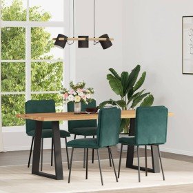 Sillas de comedor 4 unidades terciopelo verde oscuro Sillas de comedor 4 unidades terciopelo verde oscuro