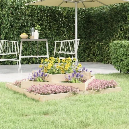 Solid pine wood planter 112x112x27 cm by vidaXL, Pots and planters - Ref: Foro24-823885, Price: 59,77 €, Discount: %