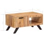 Mesa de centro de madera maciza de acacia 90x50x45 cm
