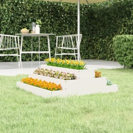 Solid white pine wood planter 80x80x27 cm by vidaXL, Pots and planters - Ref: Foro24-823893, Price: 42,53 €, Discount: %