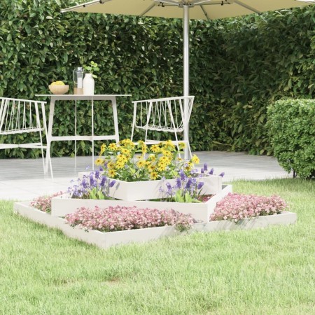 Jardinera madera maciza de pino blanco 112x112x27 cm de vidaXL, Maceteros y jardineras - Ref: Foro24-823886, Precio: 67,06 €,...