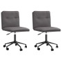Sillas de comedor 2 unidades cuero sintético gris