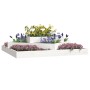 Jardinera madera maciza de pino blanco 112x112x27 cm de vidaXL, Maceteros y jardineras - Ref: Foro24-823886, Precio: 67,06 €,...