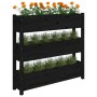 Jardinera de madera maciza de pino negro 112x25x104,5 cm de vidaXL, Maceteros y jardineras - Ref: Foro24-823924, Precio: 114,...