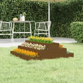 Honey brown solid pine wood planter 80x80x27 cm by vidaXL, Pots and planters - Ref: Foro24-823895, Price: 47,25 €, Discount: %