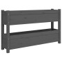 Solid gray pine wood planter 112x25x66 cm by vidaXL, Pots and planters - Ref: Foro24-823929, Price: 80,66 €, Discount: %