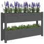 Jardinera de madera maciza de pino gris 112x25x66 cm de vidaXL, Maceteros y jardineras - Ref: Foro24-823929, Precio: 83,93 €,...