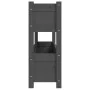 Jardinera de madera maciza de pino gris 112x25x66 cm de vidaXL, Maceteros y jardineras - Ref: Foro24-823929, Precio: 83,93 €,...
