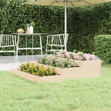 Jardinera de madera maciza de pino 107x107x27 cm de vidaXL, Maceteros y jardineras - Ref: Foro24-823913, Precio: 59,40 €, Des...