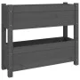 Jardinera de madera maciza de pino gris 77x25x66 cm de vidaXL, Maceteros y jardineras - Ref: Foro24-823943, Precio: 65,55 €, ...