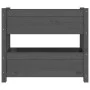 Jardinera de madera maciza de pino gris 77x25x66 cm de vidaXL, Maceteros y jardineras - Ref: Foro24-823943, Precio: 65,55 €, ...